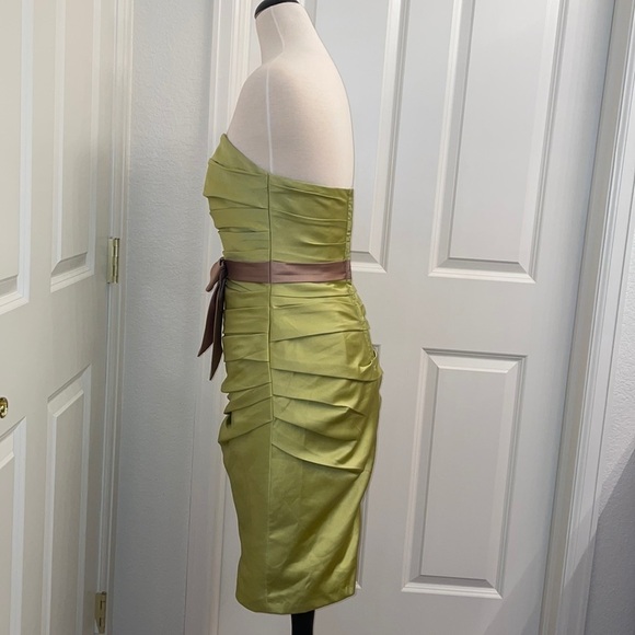 033: ALFRED ANGELO formal rouched mini dress in size S - Picture 7 of 9